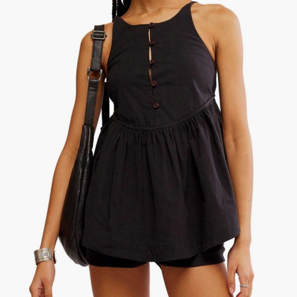 Free People NWT Babydoll Tank w Shorts